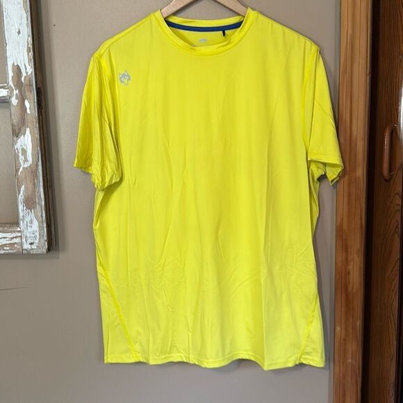 Greyson mens athletic shirt size large cooling moisture wicking yellow hiking bi - Picture 1 of 6